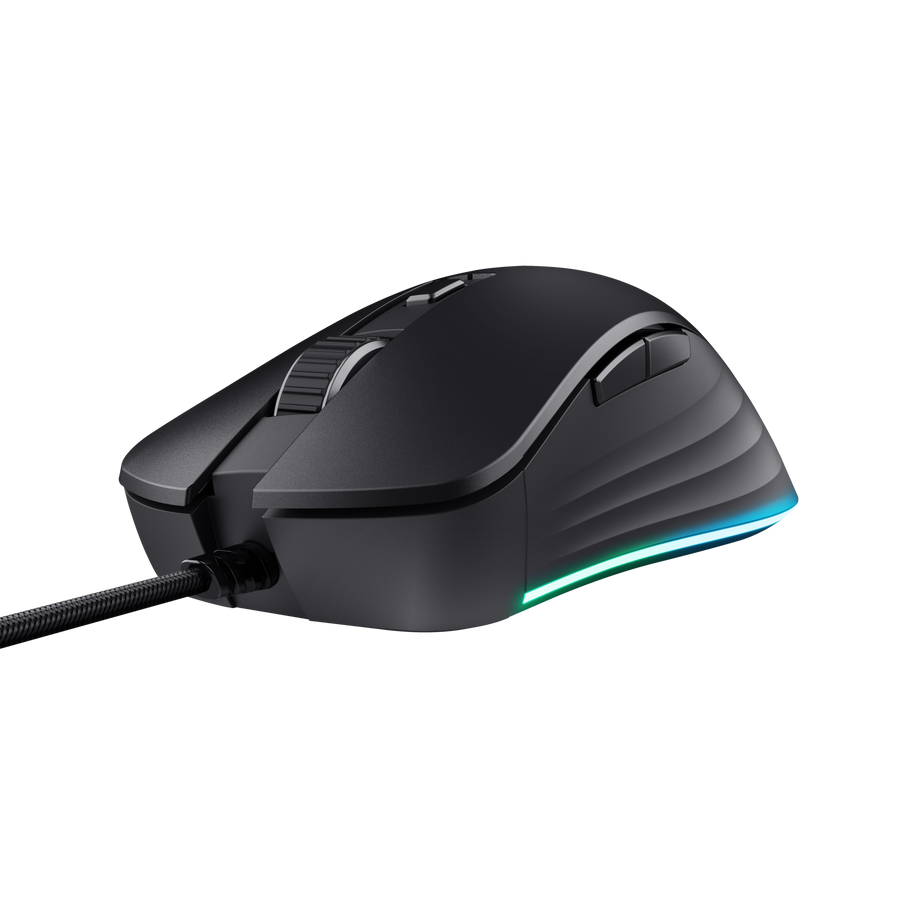 Trust Gaming GXT924 YBAR+ Gaming Maus schwarz Hochleistungsfähige Gaming-Maus mit 25K DPI-Sensor und voller RGB LED-Beleuchtung, schwarz