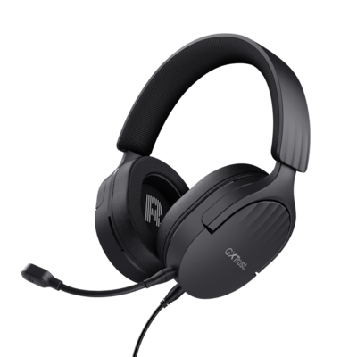 Trust Gaming GXT489 FAYZO Gaming Headset schwarz Leistungsstarkes , ohrumschließendes Gaming-Headset für PC, Laptop und Konsolen, schwarz