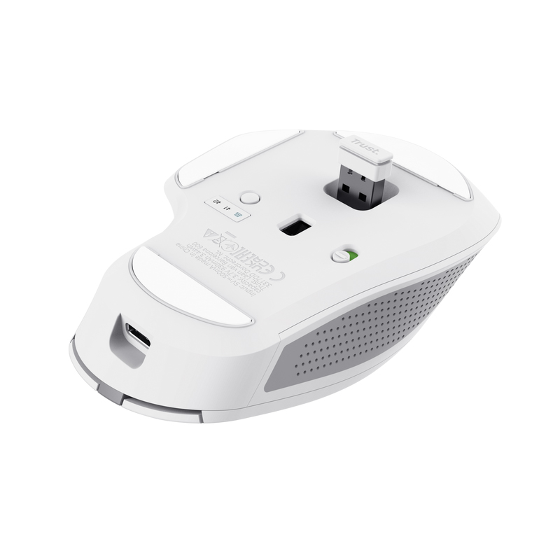 Trust Ozaa+ Multi-Connect Wireless Mouse White Mäuse Produkt Bild 4
