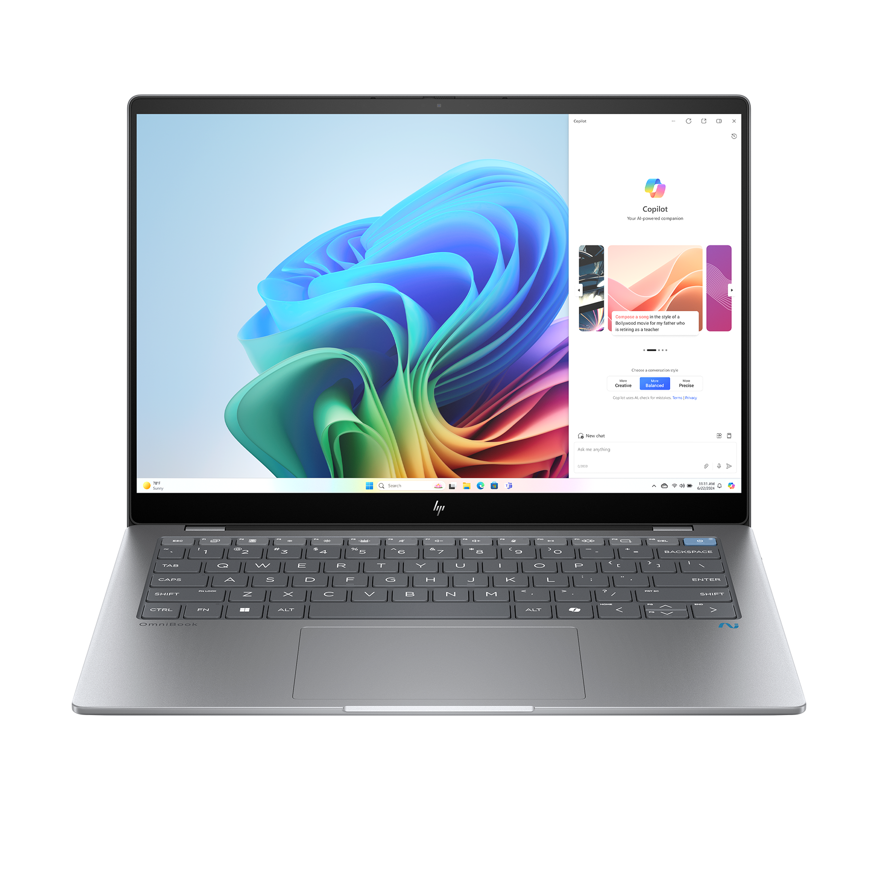HP OmniBook X AI PC 14-fe0165ng B-Ware 14" 2.2k IPS Touch, QC Snapdragon X Elite X1E-78-100, 16GB RAM, 1TB SSD, Windows ...