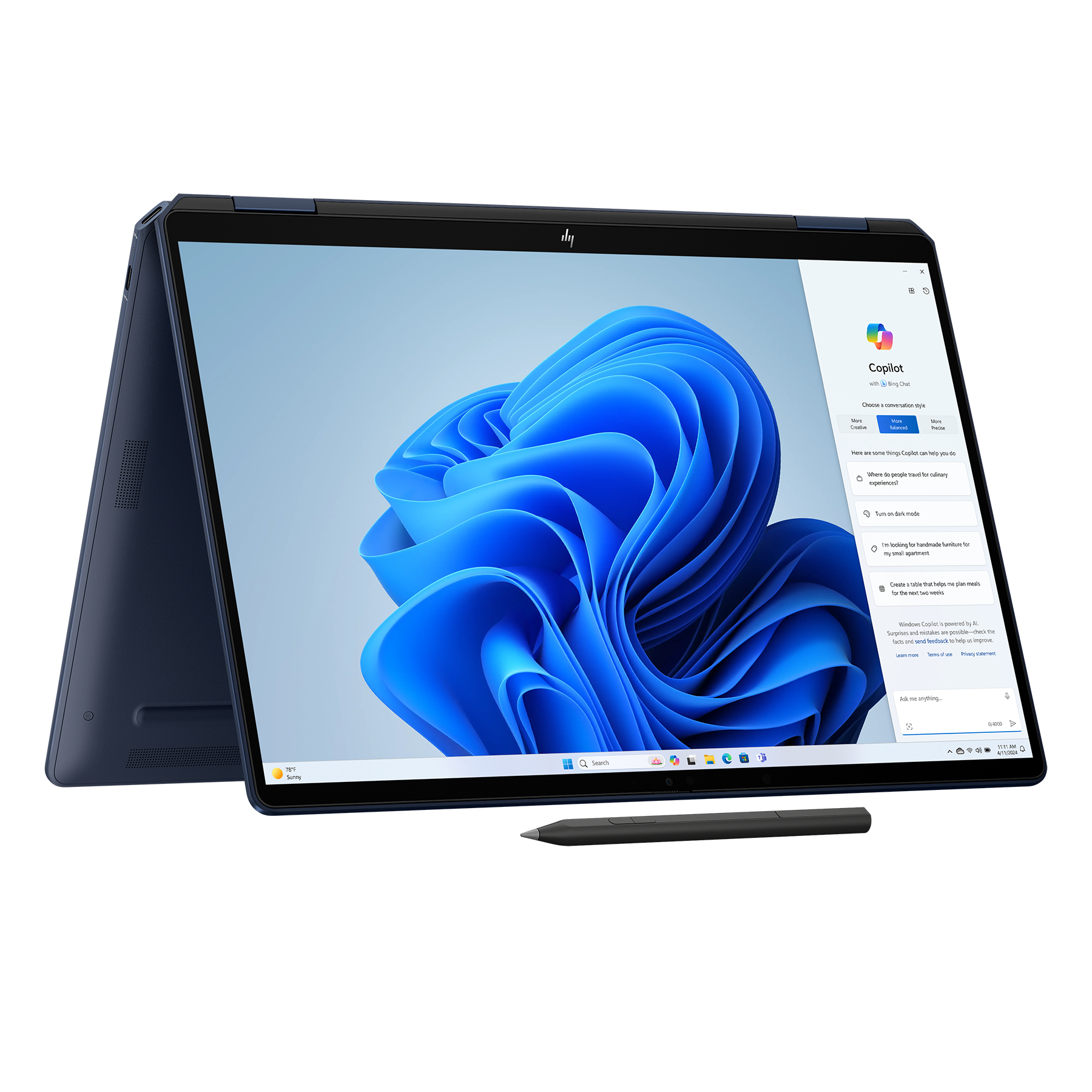 HP OmniBook Ultra Flip 14-fh0172ng inkl. HDMI Adapter & Pen 14" 2.8k OLED Touch 120Hz, Intel Core Ultra 7 256V, 16GB RAM...