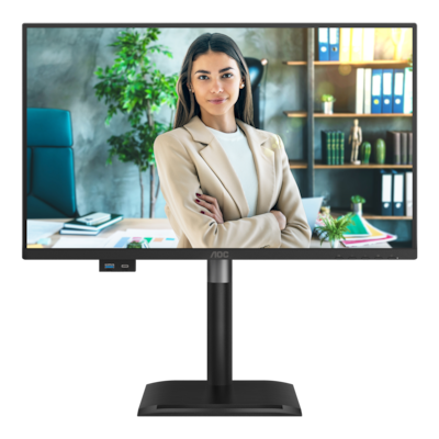 AOC 24P4U 24 Zoll Full HD Monitor, höhenverstellbar,120 Hz, schwarz