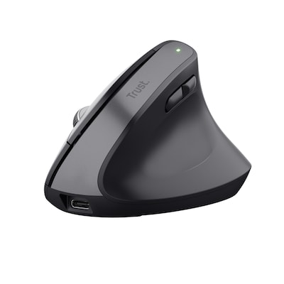 Trust Bayo+ Kabellose Ergonomische Mouse Bluetooth und 2,4G-USB-Mikroempfänger, Auflösung 2.400 dpi