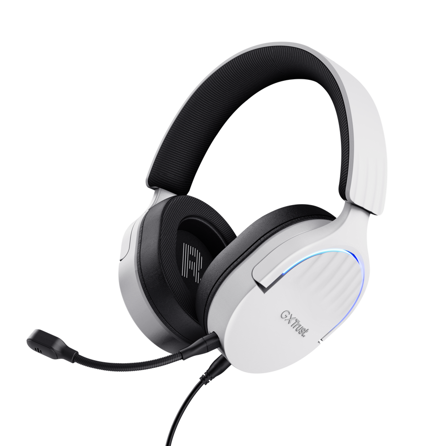 Trust Gaming GXT490W FAYZO 7.1 USB Gaming Headset weiß Leistungsstarkes, ohrumschließendes 7.1. USB-Gaming-Headset für ein immersives Gaming-Erlebnis,