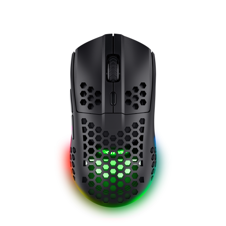 Trust Gaming GXT929 Helox Wireless Gaming Maus Federleichte kabellose Gaming-Maus mit mehrfarbiger RGB-Beleuchtung für schnelle und flüssige Bewegunge