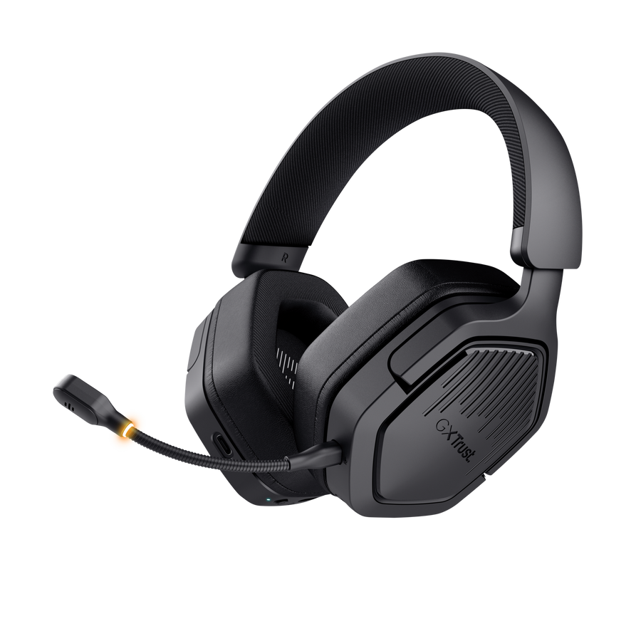 Trust Gaming GXT493 CARUS Wireless Gaming Headset schwarz Leistungsstarkes, ohrumschließendes kabelloses Gaming-Headset ...