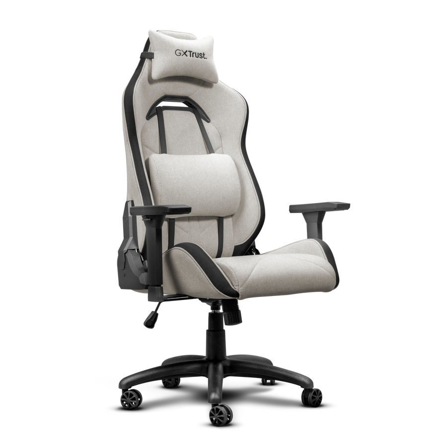 Trust gxt 723 ruya fabric | gaming stol iz tkanine | 3d nasloni za roke, nastavljiva višina, tilt-lock, ledvena in vratna podpora | siv gaming stol 3 Trust gxt ruya fabric bequemer, vollständig einstellbarer gaming-stuhl mit stoffpolsterung gaming-stuhl produkt bild im modal overlay 2