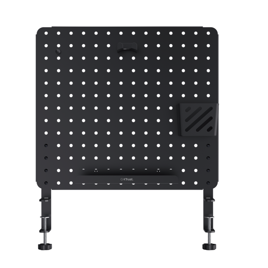 Trust Gaming GXT724 VESTO Lochbrett Lochbrett aus Metall für einen aufgeräumten Schreibtisch sorgt für saubere und organisierte Spielumgebung