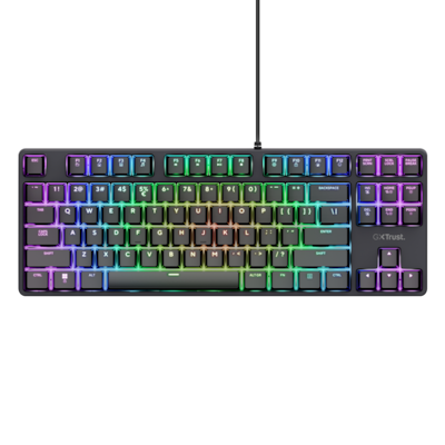 TAS Trust Gaming GXT864 CADA TKL Gaming Tastatur Kompakte mechanische TKL-Gaming-Tastatur mit vollständig anpassbarer RGB-Beleuchtung