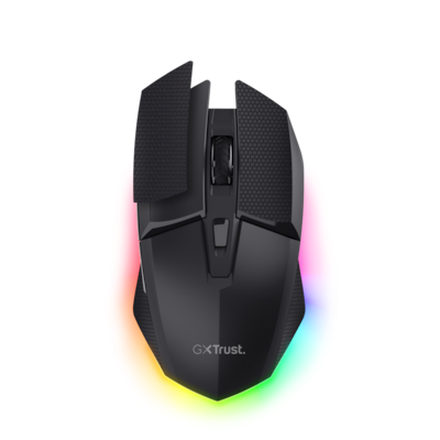 Trust Gaming GXT122 FELOX+ Dual Wireless Gaming Maus Kabellose beleuchtete Gaming-Maus mit 12.000 DPI für präzise Steuer...