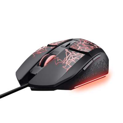 Trust Gaming GXT113 FELOX LED Gaming Maus Mehrfarbige beleuchtete Gaming-Maus mit programmierbaren Tasten
