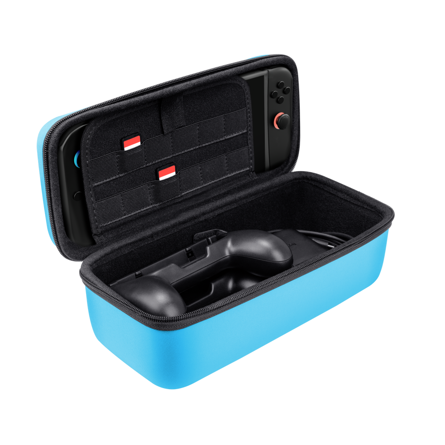 Trust GXT1252B XL Hardcase für Nintendo Switch 2 XL Hartschalenetui für optimalen Schutz für Konsole und Zubehör, blau Konsolenzubehör Produkt Bild 3