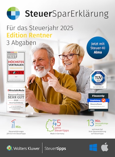 Steuertipps SteuerSparErklärung für Rentner 2026 Steuerjahr 2025