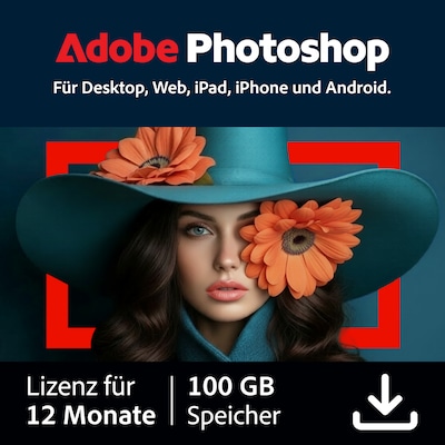 Adobe Photoshop | 1 Jahr | 100GB Cloudspeicher