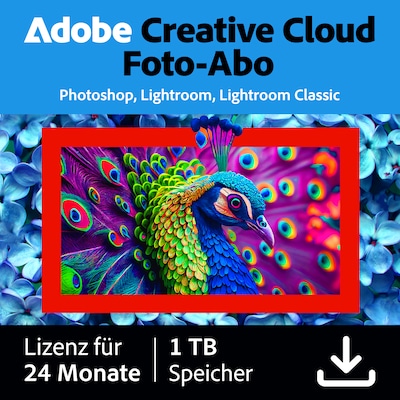Adobe Creative Cloud Foto-Abo | 24 Monate | 1TB | PC/Mac