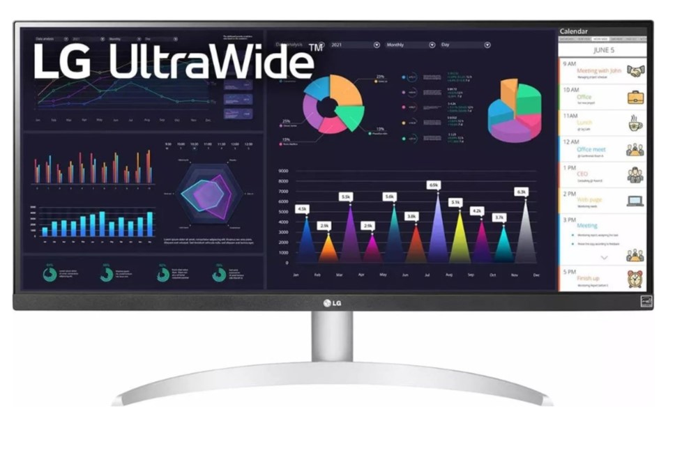 LG 29WQ600-W Office Monitor - UWFHD IPS Panel, Slim Design 100Hz