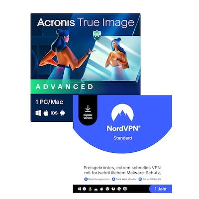 NordVPN Standard + Acronis True Image Advanced 1 Gerät NBB Special
