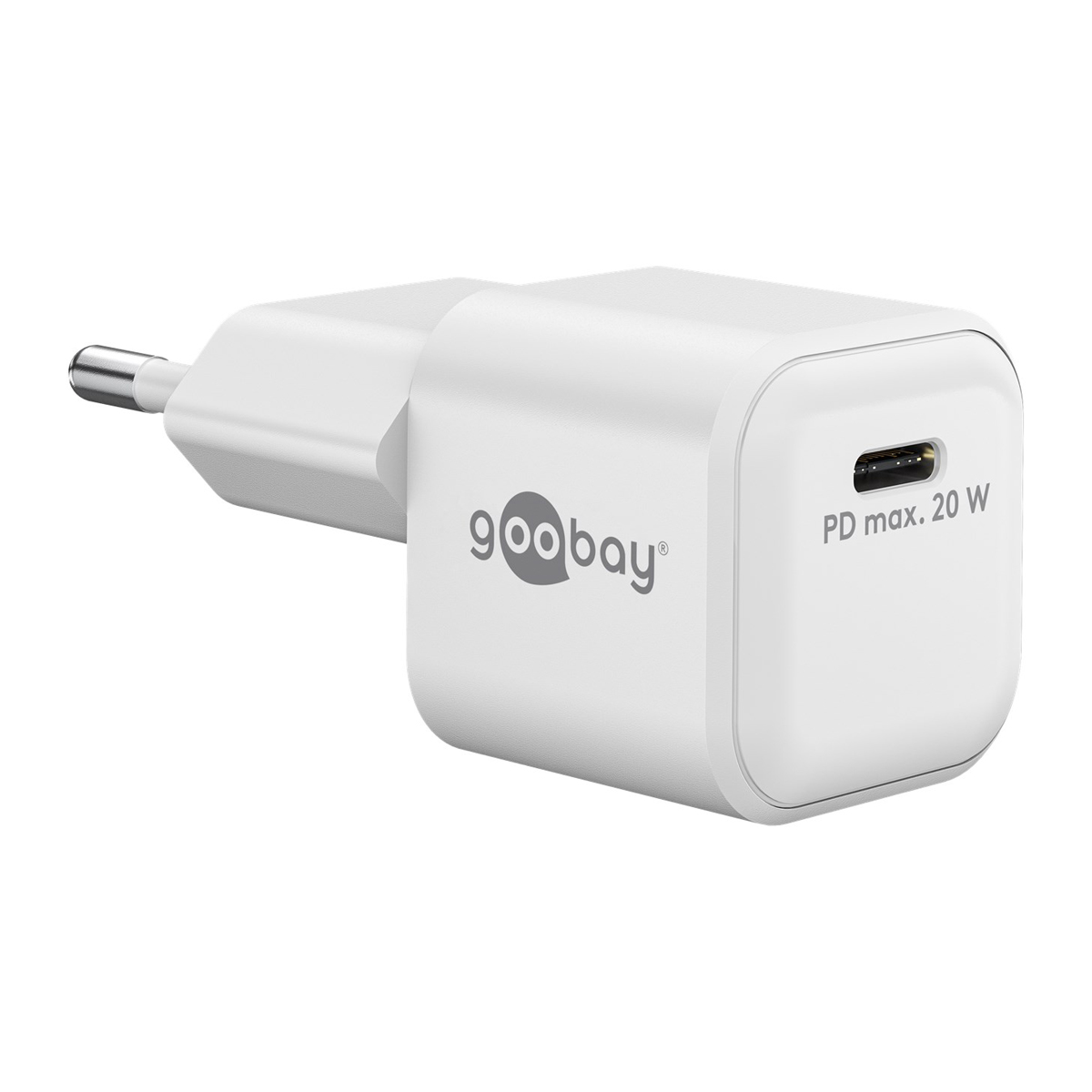 Goobay USB-C™ PD GaN Schnellladegerät Nano (20 W) weiß