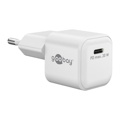 Goobay USB-C™ PD GaN Schnellladegerät Nano (20 W) weiß