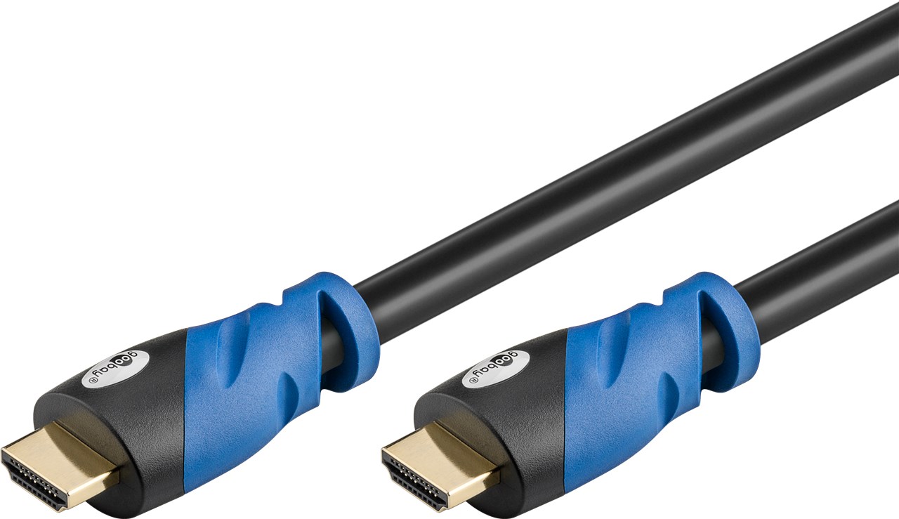 Image of Goobay 0,5m Premium High Speed HDMI Kabel mit Ethernet, 4K (2160p), 18Gb/s, vergoldete Kontakte