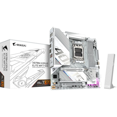 GIGABYTE X870M AORUS Elite WIFI7 ICE Mainboard Sockel AM5