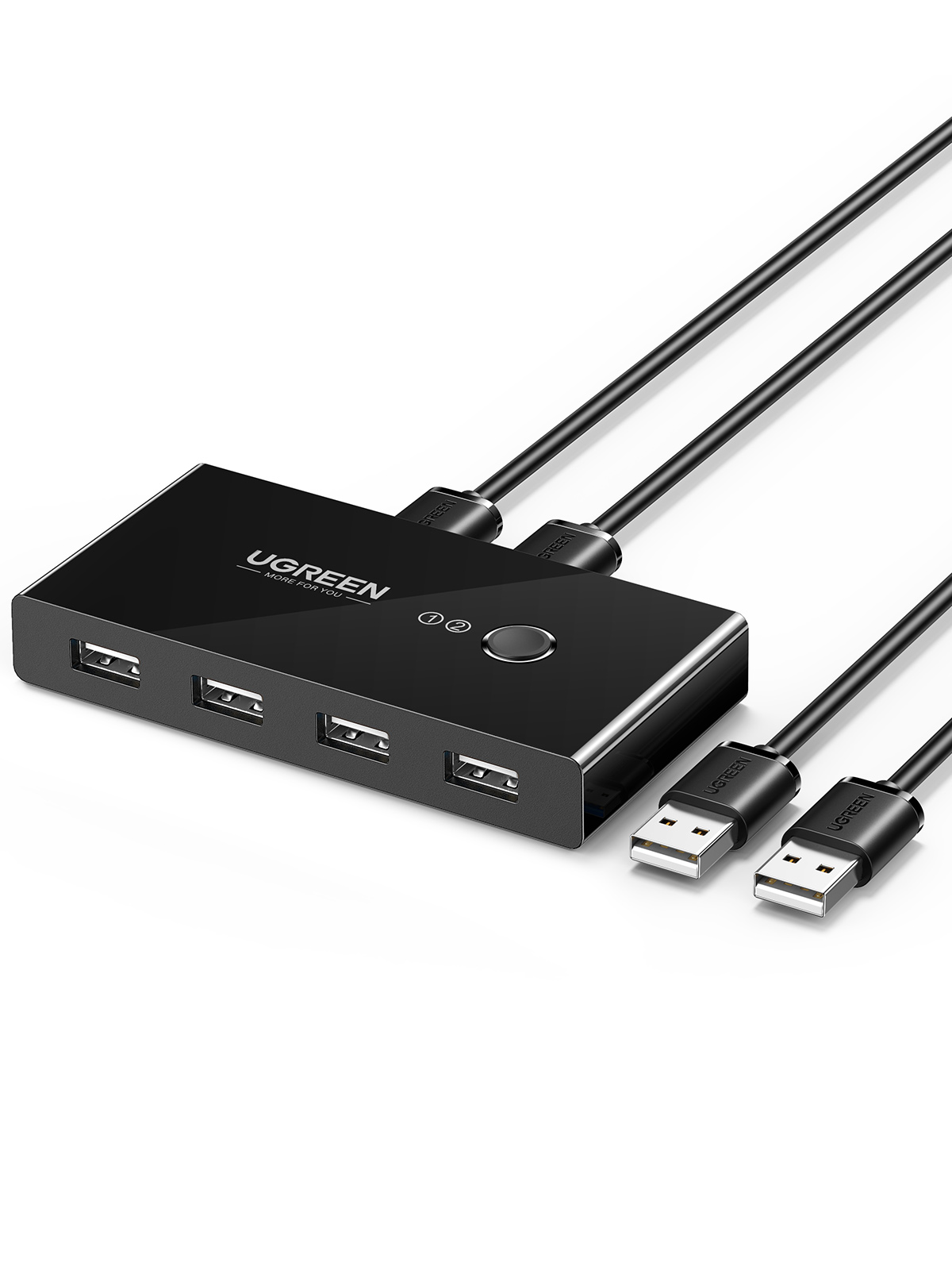 UGREEN 2x4 USB Switch, schwarz