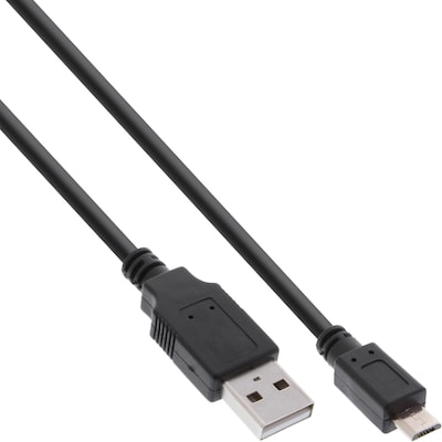 Thumbnail - InLine® Micro-USB 2.0 Kabel, Schnellladekab., USB-A ST/Micro-B schwarz, 1,5m
