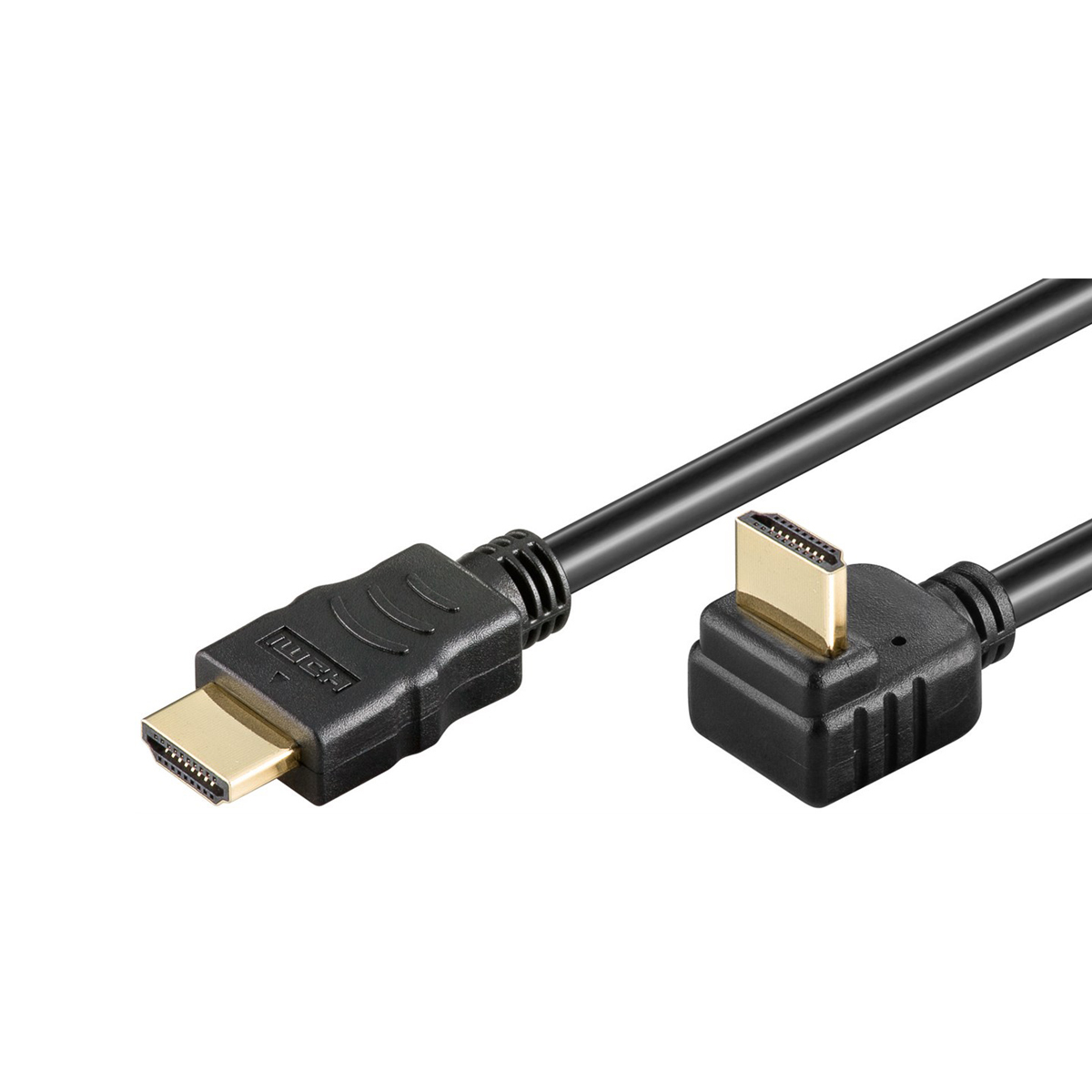 Thumbnail - Goobay 1m High Speed HDMI 270° Kabel mit Ethernet, - 4K (3840x2160), 3D, abgewinkelt, schwarz