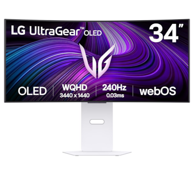 LG 34GX90SA-W.AEU OLED Gaming - 240Hz, 0,03ms(GtG) NVIDIA® G-SYNC® Compatible/AMD FreeSync™ Premium/VESA Certified Adapt...