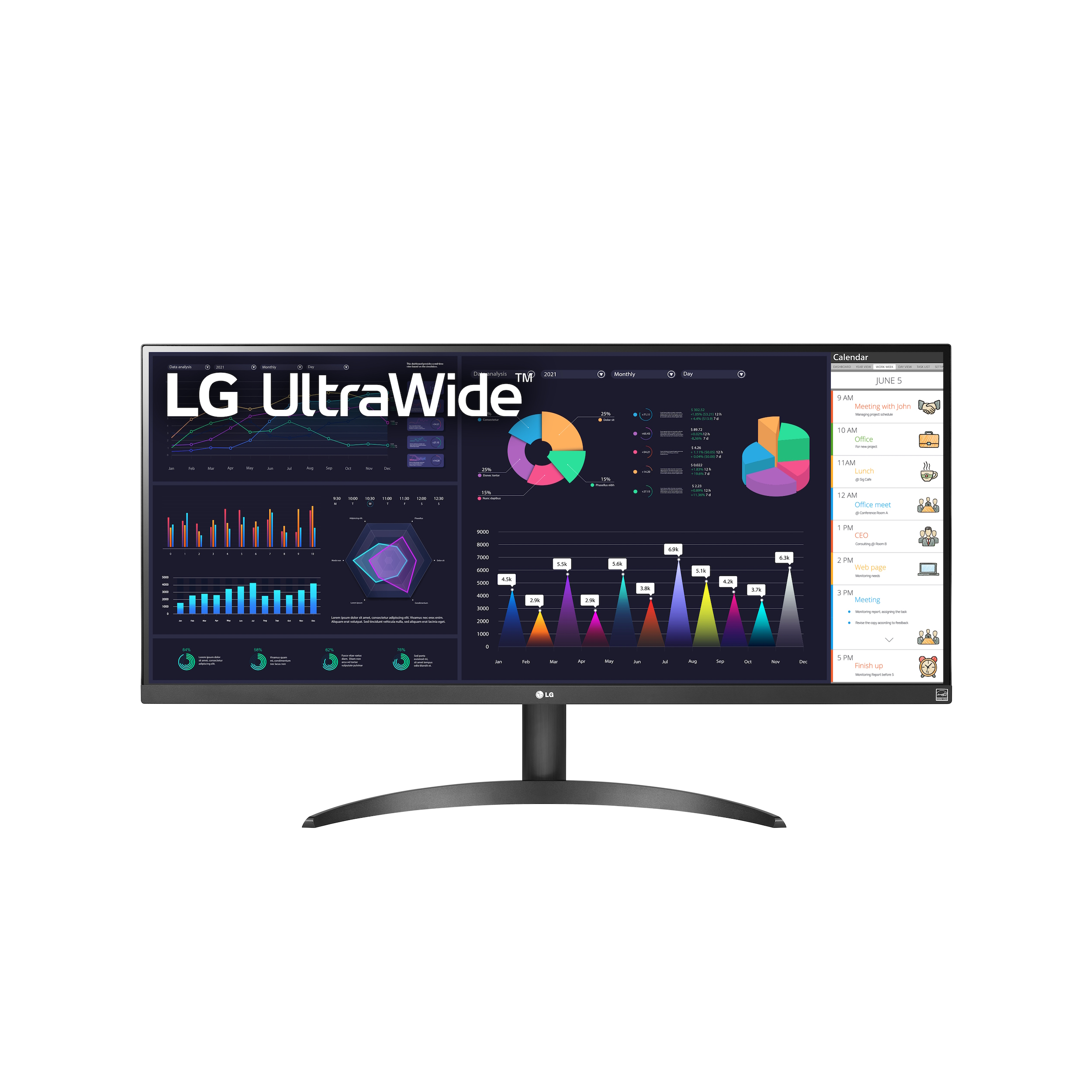 LG 34WQ500-B UltraWide - Office Monitor, IPS Panel, HDR400