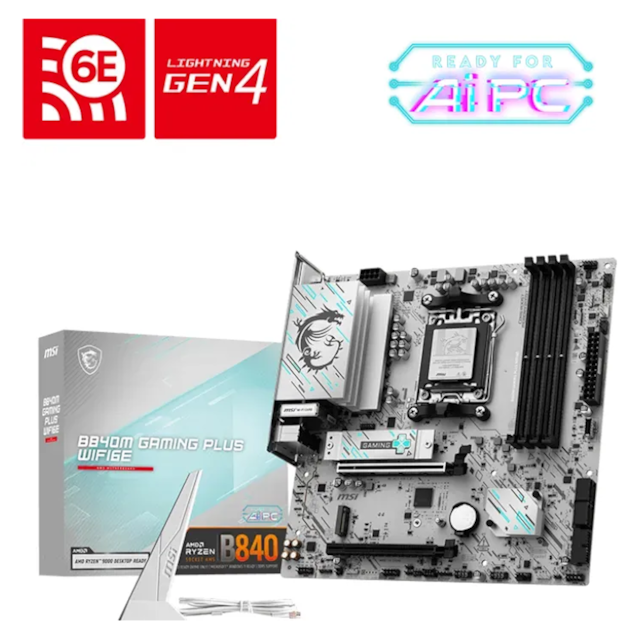 MSI B840M GAMING PLUS WIFI6E motherboard