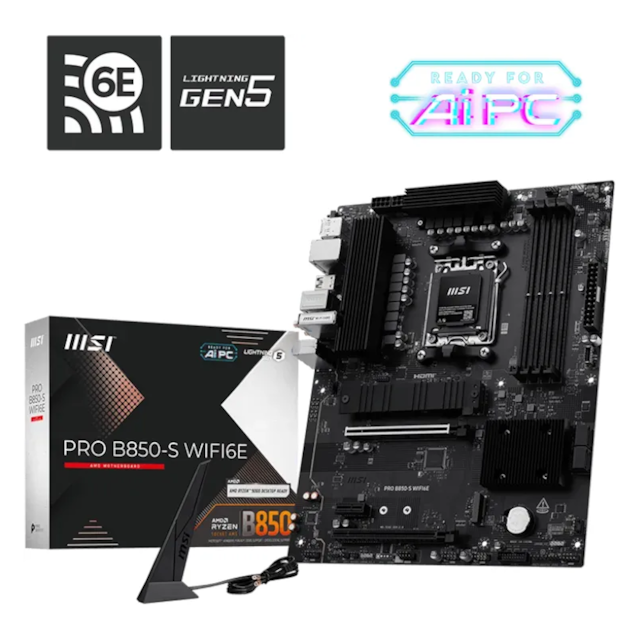 MSI PRO B850-S WIFI6E motherboard