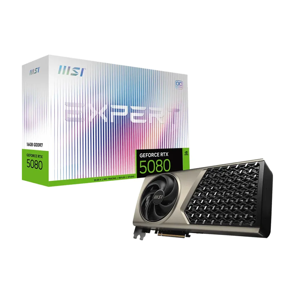 MSI GeForce RTX 5080 16G EXPERT OC - 16GB GDDR7, HDMI, 3x DP