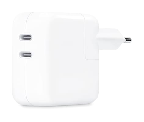 Apple USB-C Dual Port Power Adapter 35W (Netzteil) MW2K3ZM/A - Farbe: Weiß