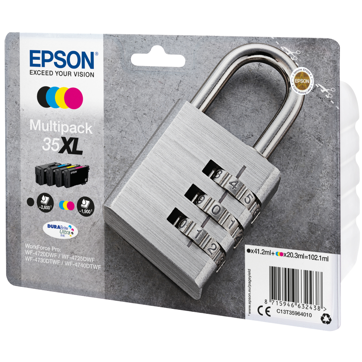 EPSON Tinte N.35XL für EPSON Workforce Pro WF-4720,Multipack