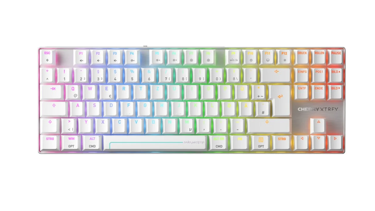 CHERRY XTRFY MX 8.2 Pro TMR Wireless Gaming-Tastatur, Tenkeyless Magnetisch / Mechanisch, CHERRY MK Crystal Switches, 2,...