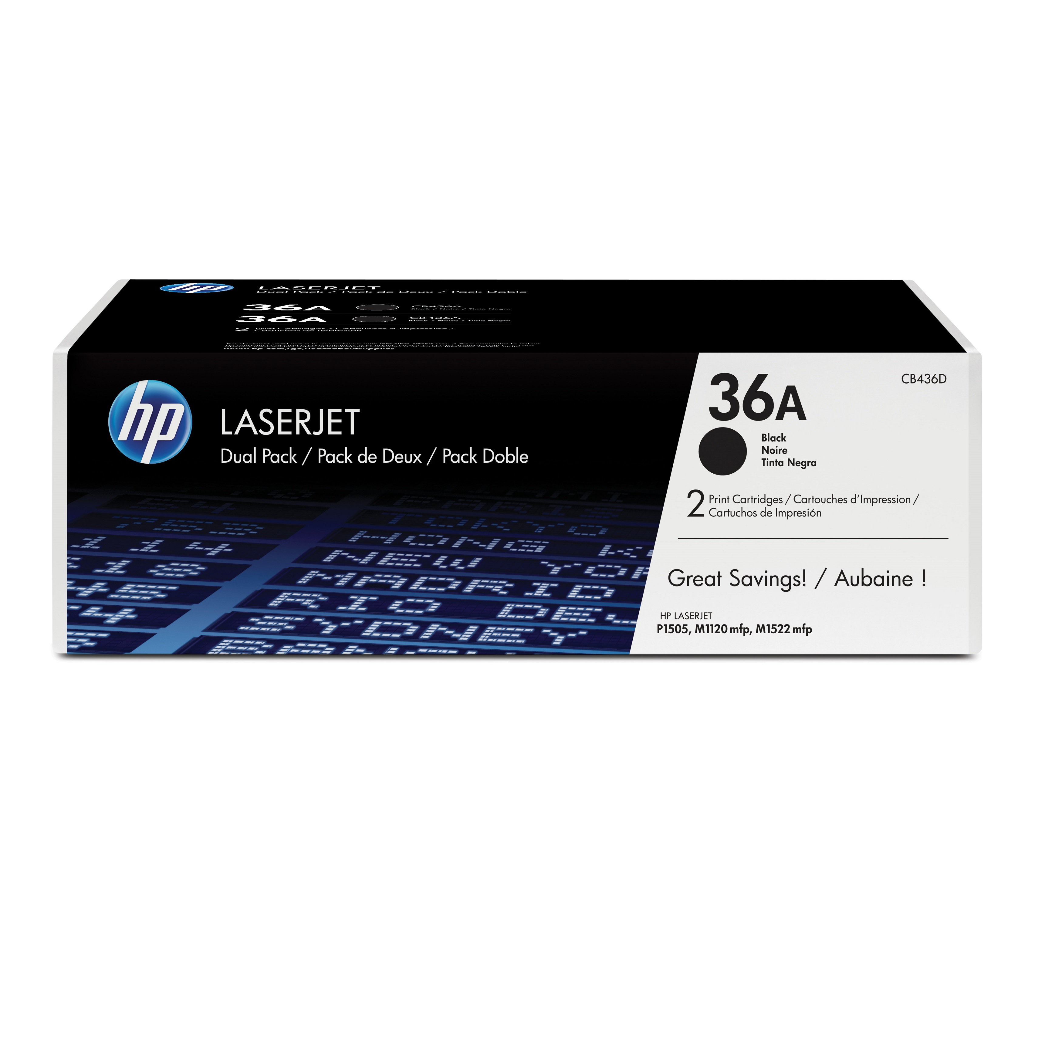 HP 36A CB436AD Original LaserJet Tonerkartuschen 2er-Pack Image