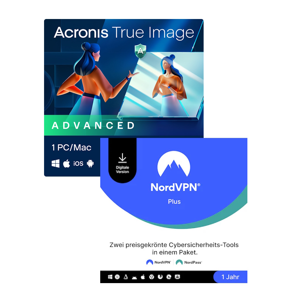 NordVPN Plus [10 Geräte] + Acronis True Image Advanced [1 Gerät] NBB Summerbundle