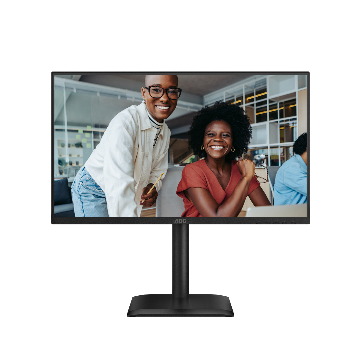 AOC 24E4U FHD Office Monitor 24 Zoll Full HD Office Monitor, IPS-Panel, 4 ms, 120 Hz, HDMI, VGA, Schwarz