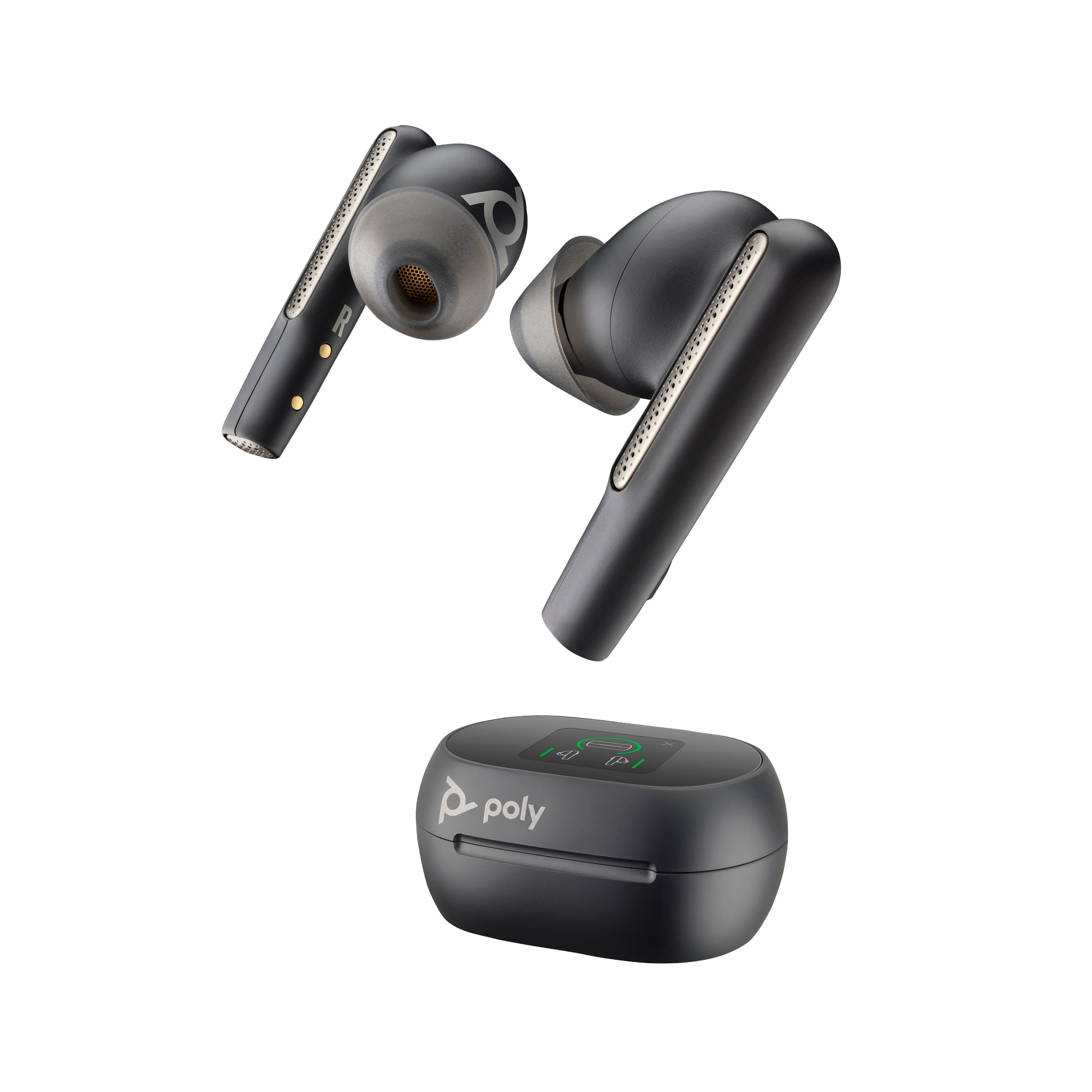 Poly Voyager Free 60+ UC - True Wireless-Earbuds, MS Teams Bluetooth® Core 5.3, Bis zu 16,5 Stunden Sprechzeit, Hybrid Active Noise Cancellation (ANC)