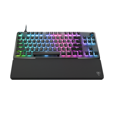 Turtle Beach Vulcan II TKL Pro - Magnetisch-mechanische RGB-Gaming-Tastatur, Analoge Halleffekt-Schalter, Medientasten, Handballenauflage, Aluminium-Abdeckplatte - DE Layout