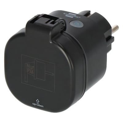 brennenstuhl®Connect WiFi Steckdose, schwarz IP44