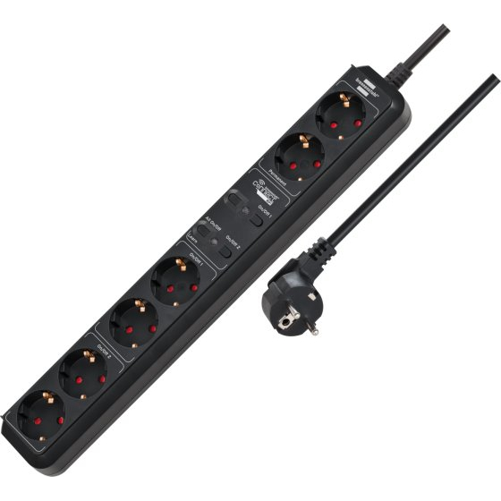 brennenstuhl Connect Eco-Line 6-fach Steckdosenleiste 1,5 cm schwarz