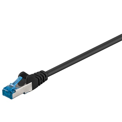 Goobay 30m CAT 6 A Patchkabel, S/FTP (PiMF), schwarz