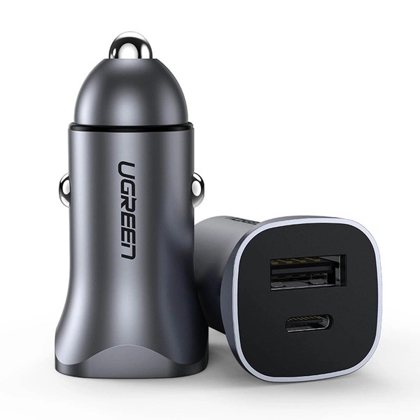 Ugreen Black Week % | A+C Dual-Port Car Charger PD30W+SCP22.5W USB-Hub