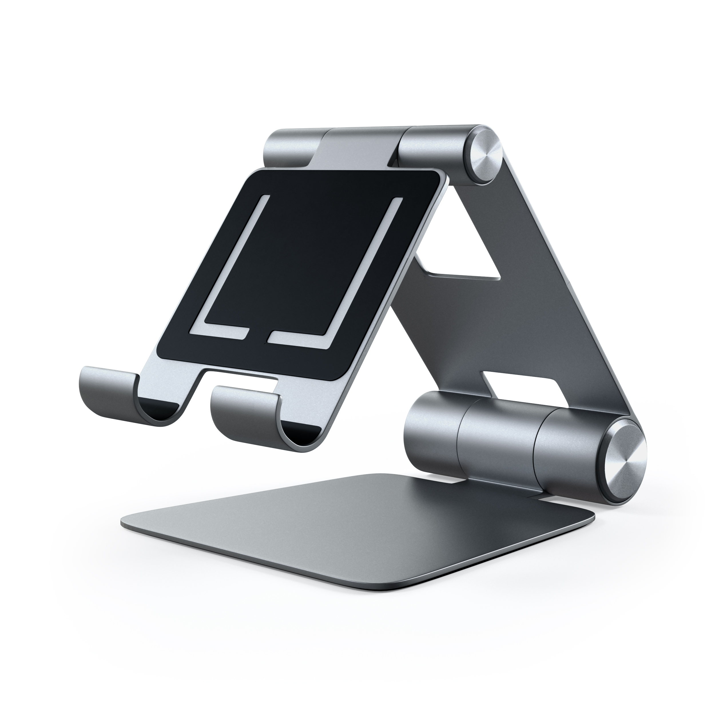 Satechi Aluminum Foldable Stand Space Grey Für Smartphones und Tablets mit einer Bildschirmgröße von 4 bis 13 Zoll