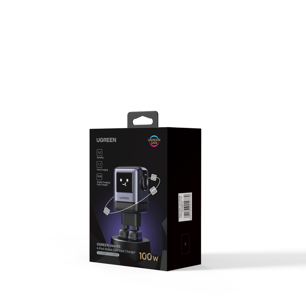 UGREEN Uno X688 100W 4-Port GaN Fast Charger 3x USB-C 1x USB-A Netzteile/Kabel Produkt Bild 2
