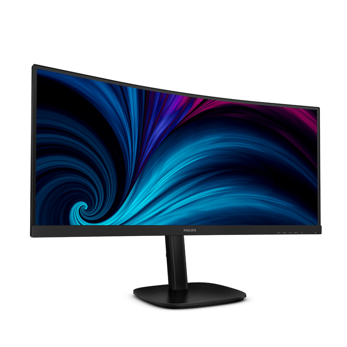 Philips 34B2U3600C/00 - 34 Zoll WQHD Curved Monitor, höhenverstellbar, Lautsprecher (3440x1440, 120 Hz, 1x HDMI 2.0, 1x DP 1.2, 1x USB-C, schwarz Displays Produkt Bild 2