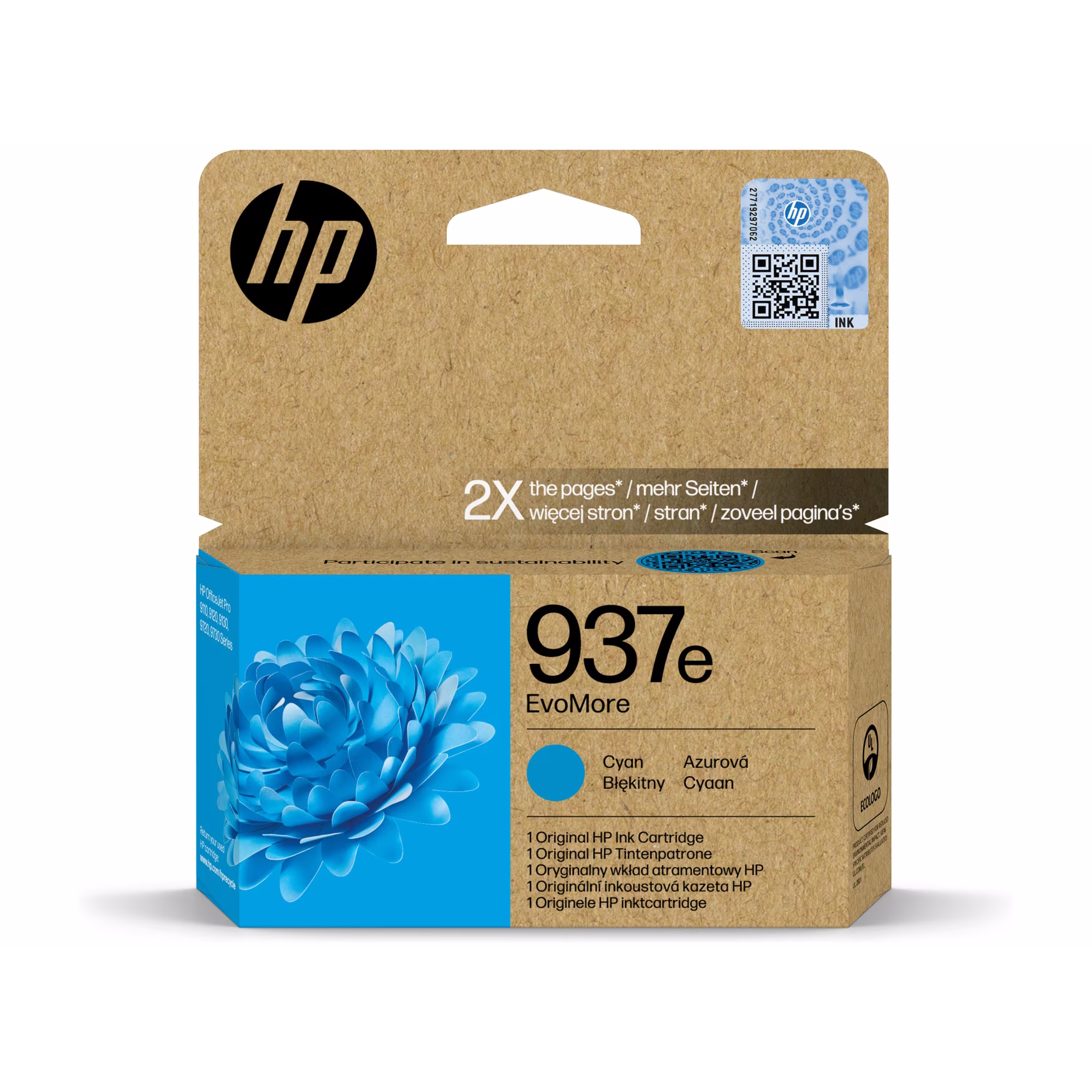 HP 937e EvoMore (4S6W6NE) Original Druckerpatrone Cyan