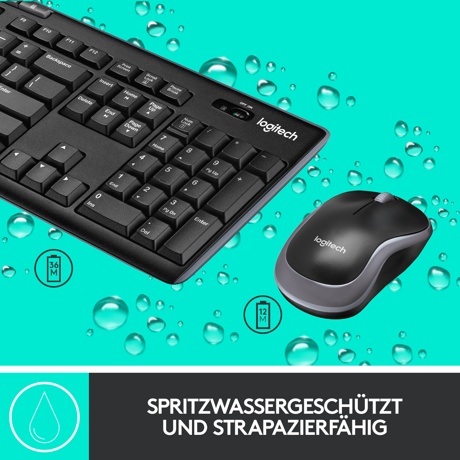 Logitech MK270 Desktopset, kabellos, US-Layout Tastatur und Maus Tastaturen Produkt Bild 5